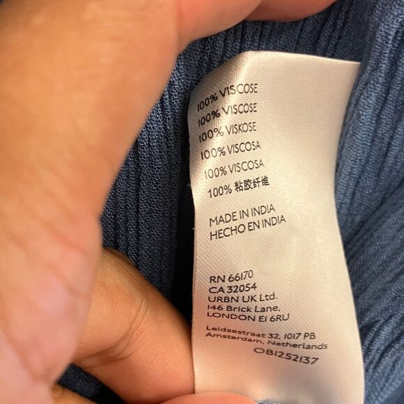 Free people Kelsey Peasant Blouse Blue Metal Bell sleeves Cottagecore Fairycore - Picture 11 of 12